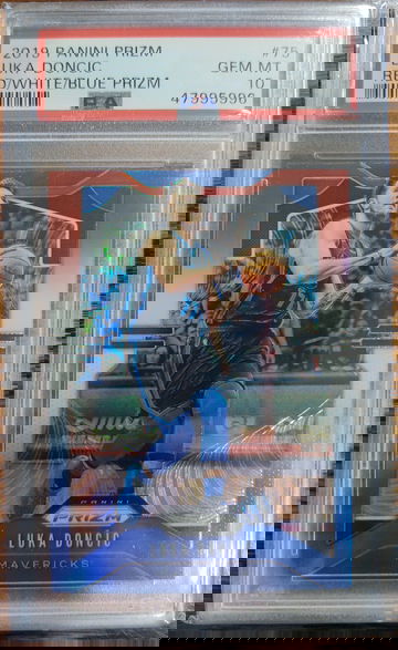 2019 Panini Prizm Luka Doncic Red White Blue PSA 10