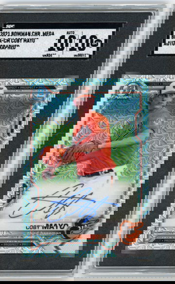 2021 Coby Mayo Bowman Chrome Auto Autograph SGC 10 GEM MINT Mojo Mega Box - Baltimore Orioles