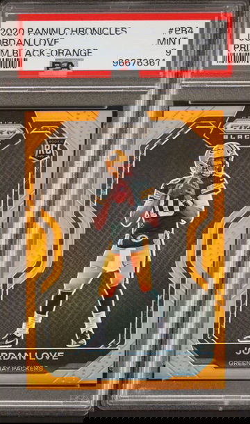 2020 Panini Chronicles Jordan Love Prizm Black Orange /75 PSA 9