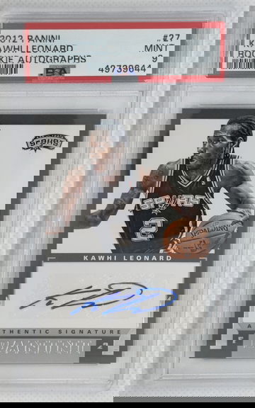 KAWHI LEONARD 2012 Panini Rookie Autographs Auto RC #27 Clippers - PSA 9 MINT