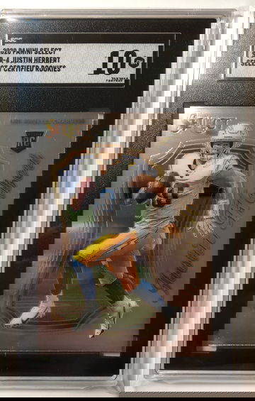 2020 Panini Select Justin Herbert Certified Rookie SGC Gem Mint 10 SCR-4