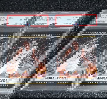 2x lot 2012 hoops Kawhi Leonard psa 8 RC Rookie x2