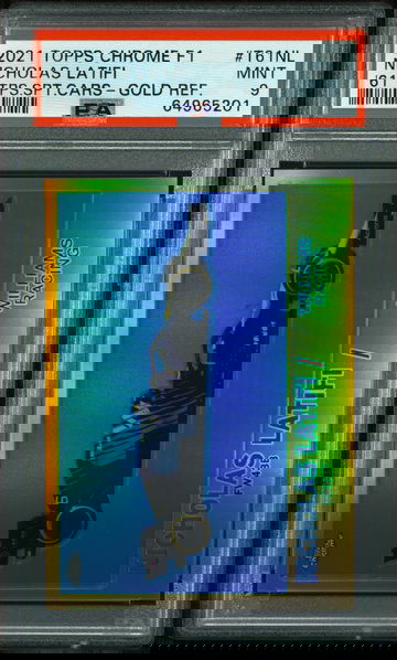 💎🚨2021 Topps Chrome F1 NICHOLAS LATIFI 1961 Sports Car Gold 36/50 PSA 9 🏎🇨🇦