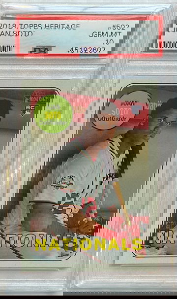 2018 Topps Heritage Juan Soto Rookie PSA 10