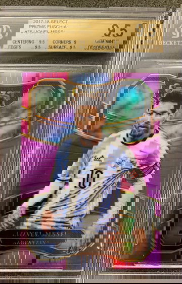 LIONEL MESSI FUSCHIA PRIZMS #/125 BGS 9.5 GEM MINT 