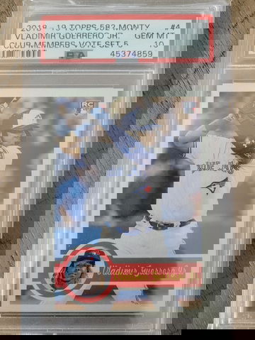 Vladimir Guerrero JR PSA 10 2018-19 Topps 582 Monty. Club