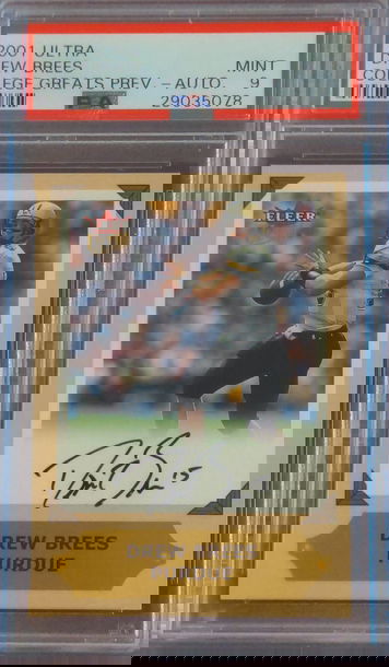 2001 Ultra College Greats Preview AUTOGRAPH Drew Brees