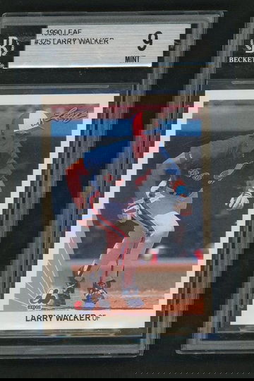 1990 Leaf Larry Walker #325 RC BGS 9