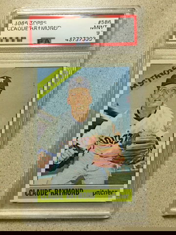 1966 Topps #586 Claude Raymond PSA 9 MINT SP ASTROS 