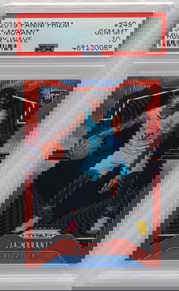 Ja Morant 2019 Panini Prizm #249 Ruby Wave PSA 10