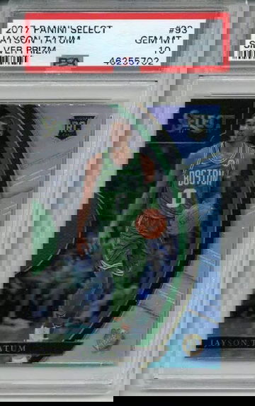 2017 PANINI SELECT SILVER PRIZM JAYSON TATUM ROOKIE RC CARD CELTICS PSA 10 RARE