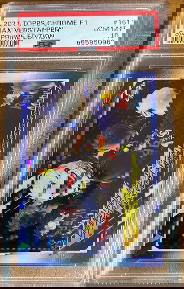 2021 TOPPS CHROME F1 SAPPHIRE MAX VERSTAPPEN #161 PSA 10 GEM MINT