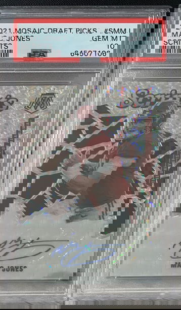 2021 Mosaic DP Scripts Mac Jones AUTO PSA 10