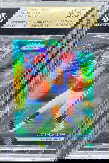 2018 Prizm Josh Allen Hyper /275 Green BGS 9.5 GEM Rookie Bills