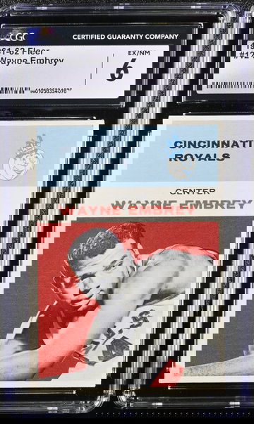 1961-62 FLEER WAYNE EMBREY #12 CGC 6 BK.A3.08