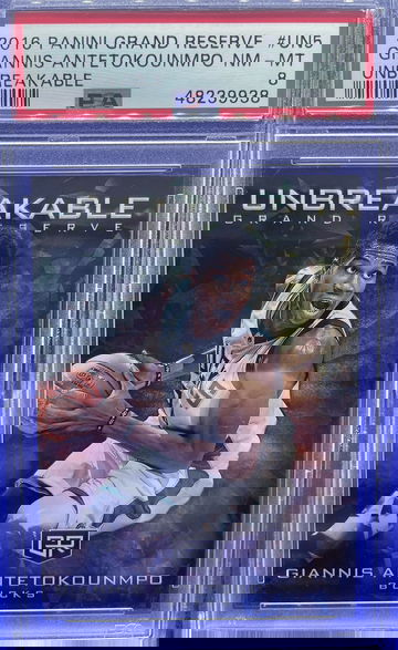 Giannis Antetokounmpo 2016 Panini Grand Reserve Unbreakable PSA 8 NM-MT Bucks