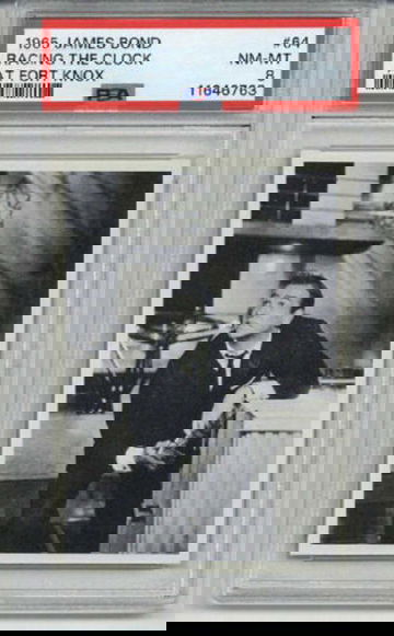 1965 GLIDROSE JAMES BOND #64 RACING CLOCK AT FORT KNOX SEAN CONNERY PSA 8