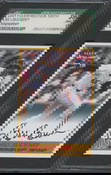 2001 Fleer Red Sox 100th Bo Sox Sigs Bill Buckner SGC 96 Mint 9