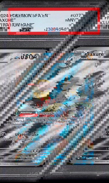 2024 Pokemon Shrouded Fable Illustration Rare Fraxure #77 PSA 9