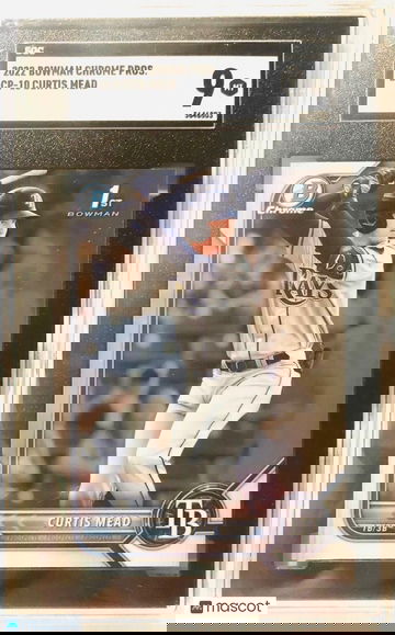 CURTIS MEAD 2022 Bowman Chrome Prospects 1st Bowman #BCP10 TB Rays SGC 9 MINT