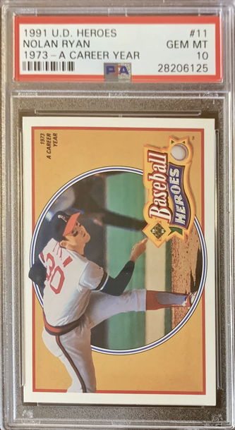1991 Upper Deck Heroes Nolan Ryan #11 PSA 10