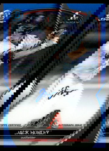 2023 Bowman Chrome Blue Jack Hurley #CDA-JH Auto /150
