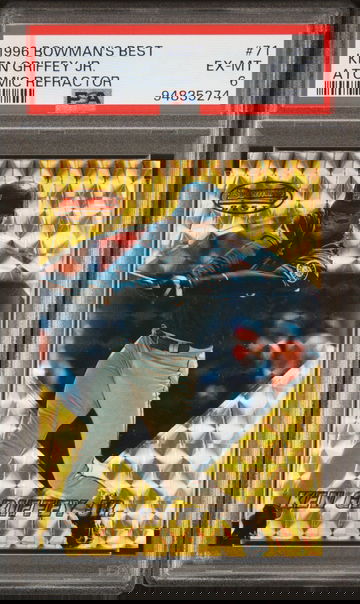 1996 BEST KEN GRIFFEY JR. BOWMAN'S ATOMIC REFRACTOR #71 PSA 6