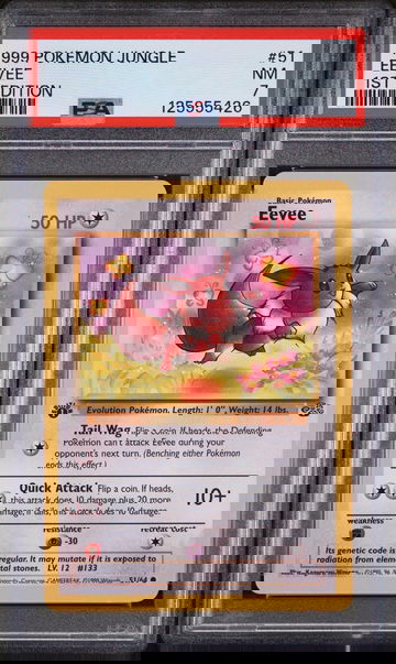 1999 Pokemon Jungle 1st Edition Eevee #51 PSA 7