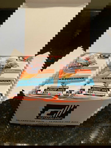 2021 NFL PANINI DONRUSS FOOTBALL VALUE FAT CELLO BOX OF 12 PACKS - 360 CARDS!