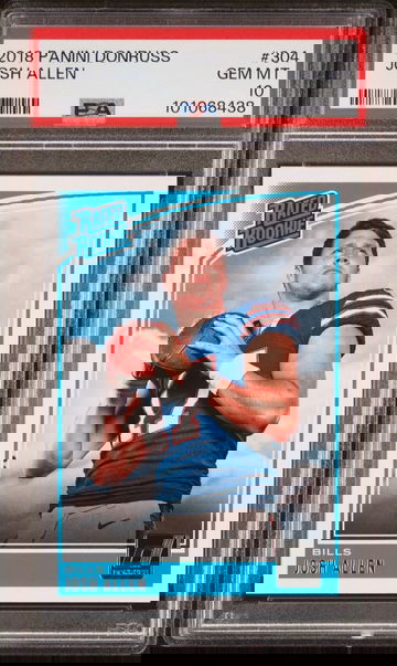 2018 DONRUSS JOSH ALLEN #304 RATED ROOKIE PSA 10 GEM MINT BILLS