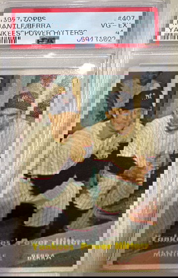 1957 Mantle/Berra Yankees’ Power Hitters PSA 4