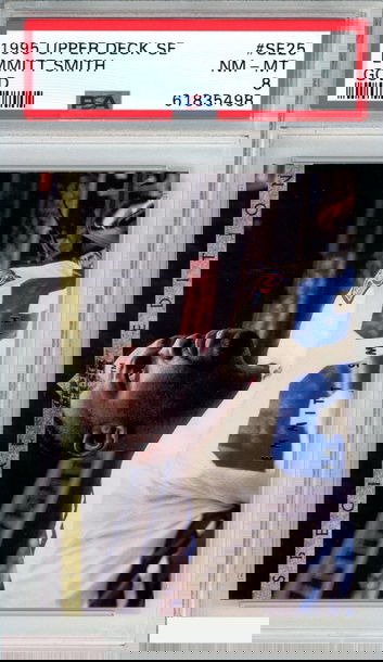 1995 UPPER DECK SPECIAL EDITION EMMITT SMITH #SE25 GOLD COWBOYS HOF PSA 8 NM-MT