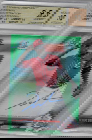 2017 Bowman Chrome Draft Jeter Downs Green Refractor /99 9.5 Beckett