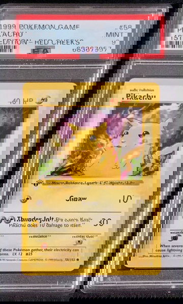 1999 Pokémon Base Series PIKACHU 1st Edition PSA 9 Red Cheeks
