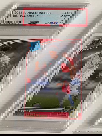 2018 Panini Donruss Rated Rookies Jadon Sancho #189 PSA 9 MINT Rookie RC