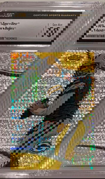 2011 Topps Finest Aaron Rodgers X-Fractor /399 CSG 10 