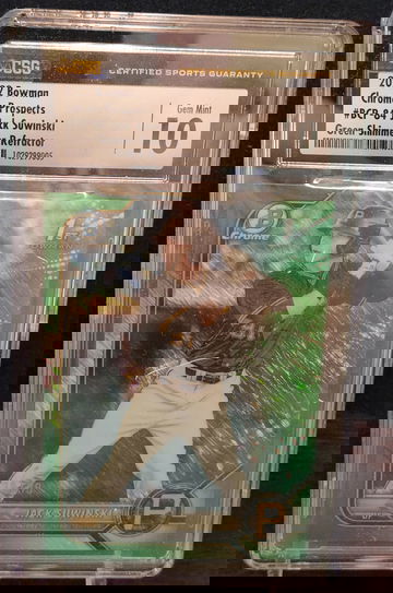 2022 Bowman Chrome Prospects Green Shimmer Refractor /99 Jack Suwinski BCP-84 CSG 10