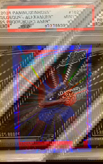 2018-19 Shai Gilgeous-Alexander Donruss Blue Press Proof /49 PSA 9 #162