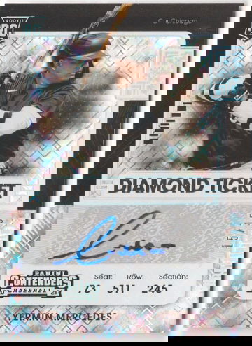 Yermin Mercedes 2021 Contenders Diamond Ticket RC Rookie Auto Autograph 15/15