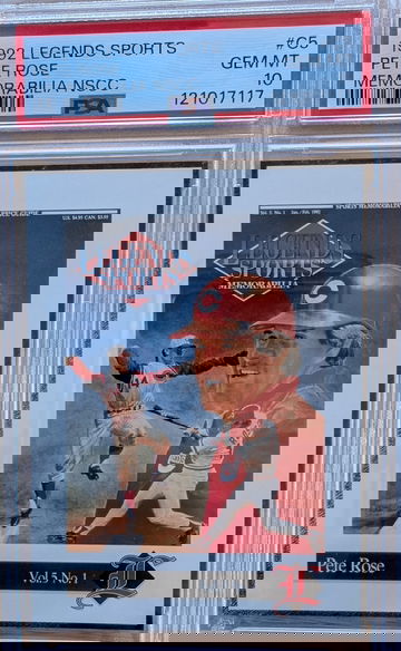 1992 Legends Sports Pete Rose C5 PSA 10 Pop 3!