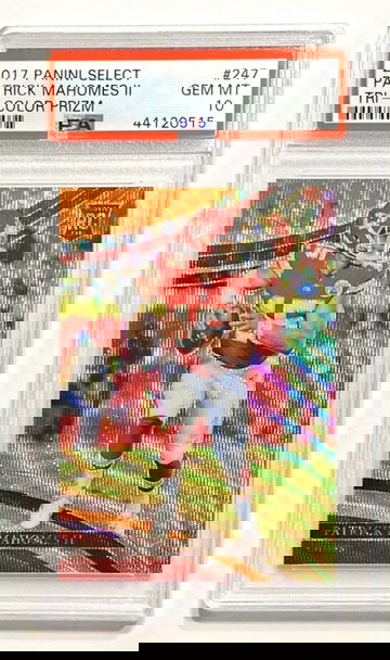 2017 Panini Select Patrick Mahomes II Field Level Tri Color Prizm /99 PSA 10