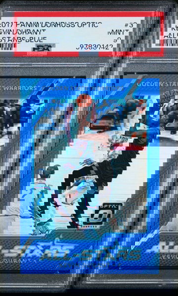 2017-18 Donruss Optic Kevin Durant Blue Prizm All Stars #47/49 PSA 9 SUNS NETS 🎆