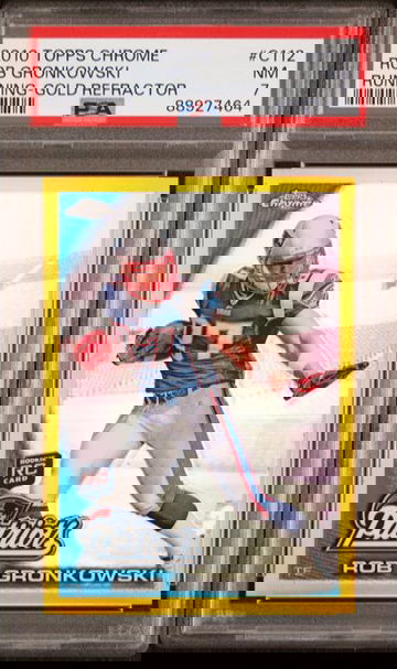 2010 Topps Chrome Gold Refractor /50 Rob Gronkowski Rookie RC #C112 PSA 7