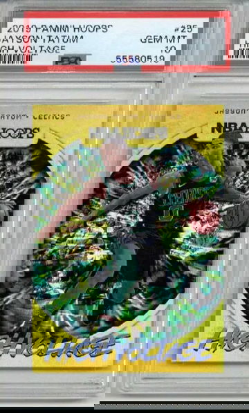 2019 PANINI HOOPS HIGH VOLTAGE #25 JAYSON TATUM CARD BOSTON CELTICS PSA 10