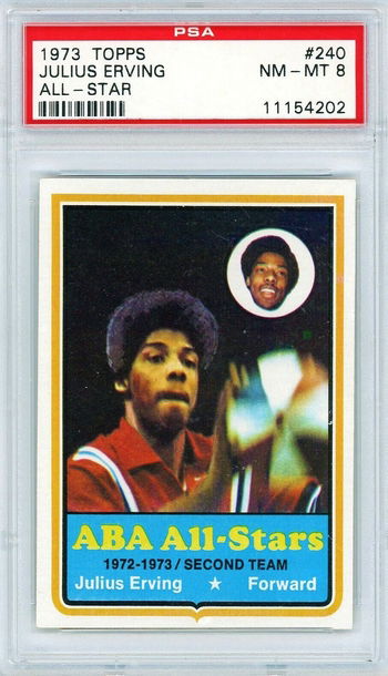 1973 Topps Julius Erving #240 PSA 8 P1261