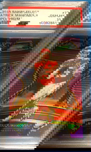 Patrick Mahomes 2019 Select Purple Prizm #7 15/75 PSA 10 Kansas City Chiefs