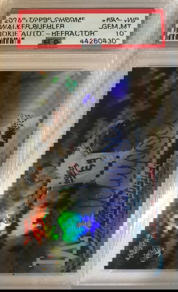 2018 Topps Chrome Refractor Auto. Walker Buehler PSA 10