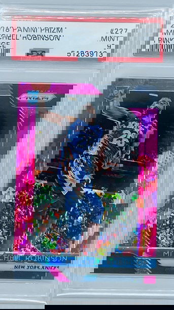 2018 Prizm Mitchell Robinson Pink Ice PSA 9