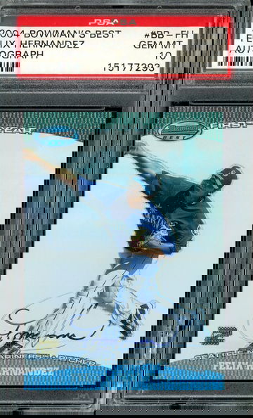 FELIX HERNANDEZ 2004 BOWMAN'S BEST AUTOGRAPH AUTO #BB FH PSA 10 RC