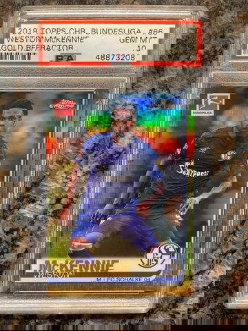 2019 Topps Chrome Bundesliga WESTON MCKENNIE Gold Refractor #66 PSA 10